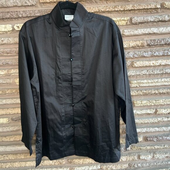 YMAA Men’s Tai Chi Traditional Black Tang Kung Fu Shirt USA Made Size Small - Picture 7 of 7